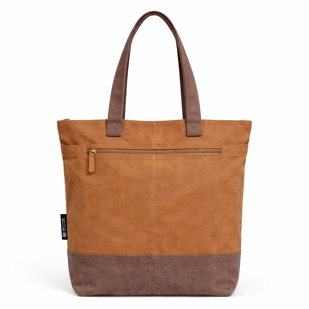 Khaki Unisex Tote Bag - Stylish Canvas Accessory